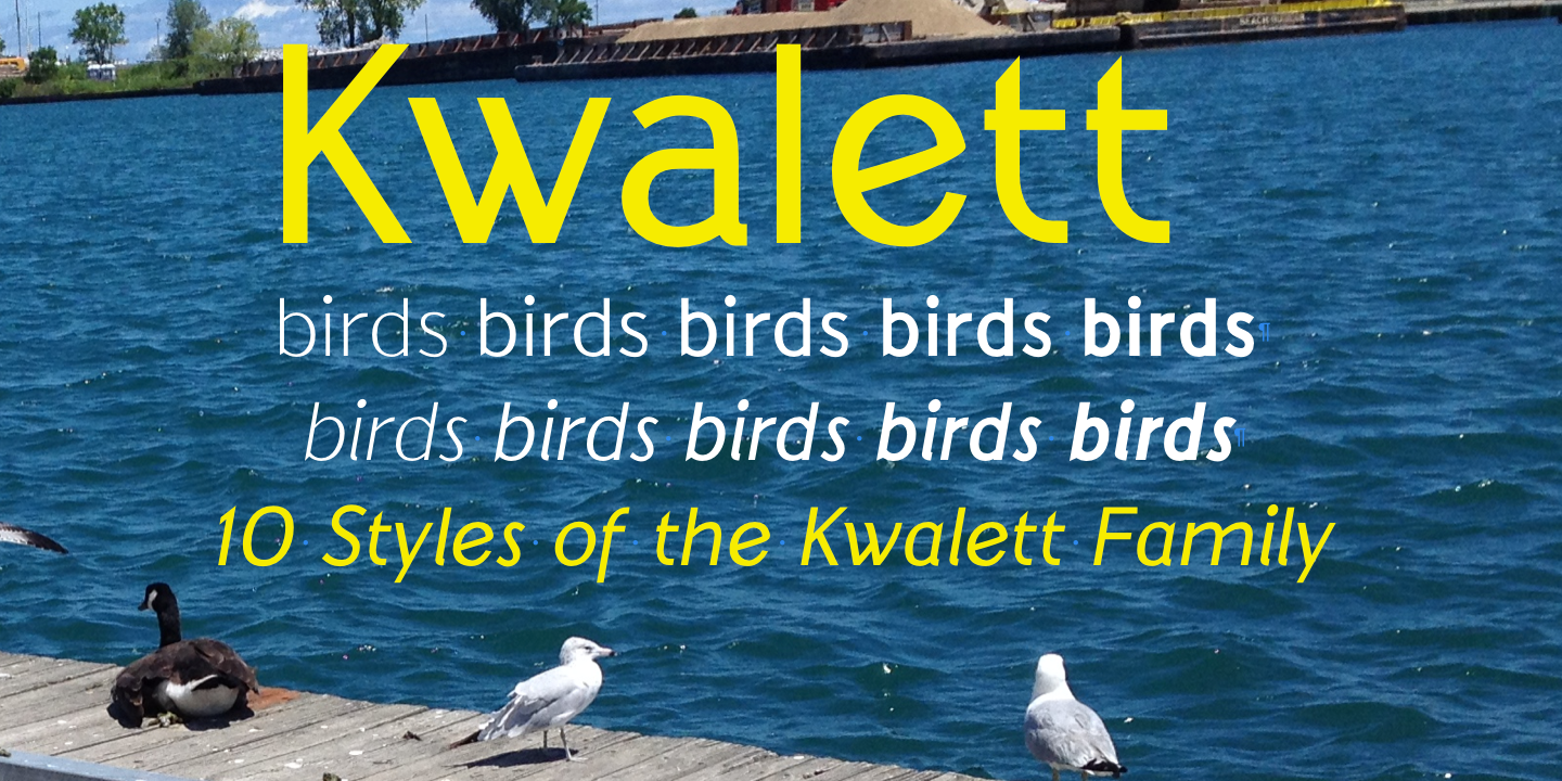 Пример шрифта Kwalett #1